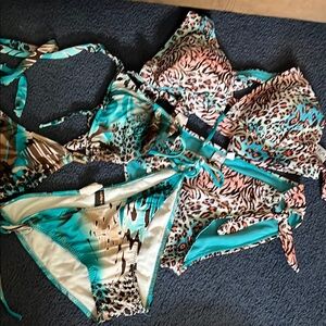 Colorful Animal Print Bikini Set